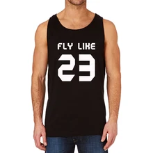 Loo show FLY LIKE 23 Basketball черный хлопковый потрясающий Повседневный Топ на бретелях для мужчин