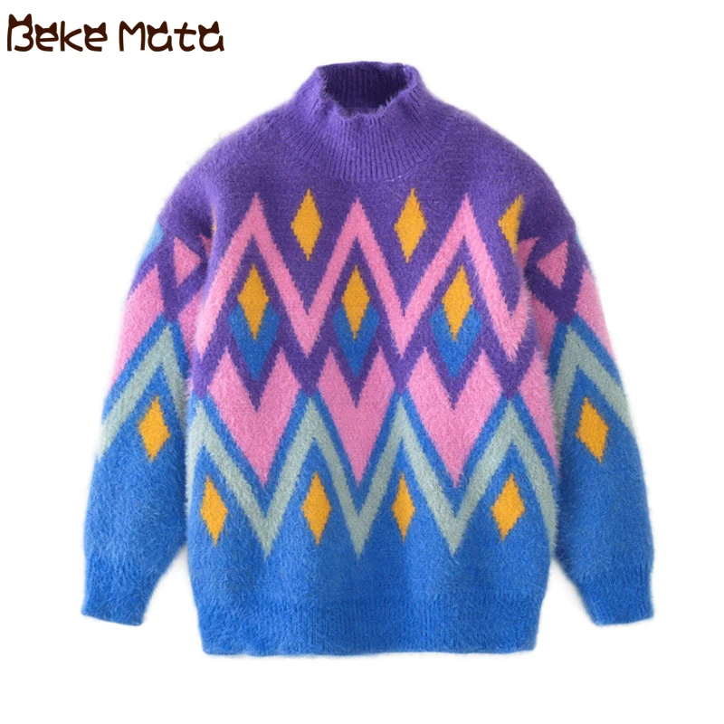 

BEKE MATA Kids Sweaters For Girls Winter 2018 Otter Velvet Girls Cardigans Thick Knitted Pullover Children's Sweaters 4-13Y