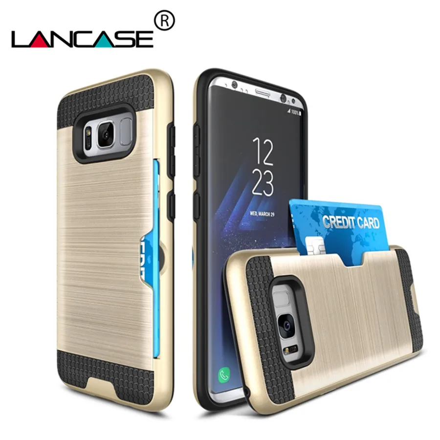 LANCASE чехол для samsung A5 2017 силиконовый бумажник держатель карт ПК Жесткий Чехол Galaxy