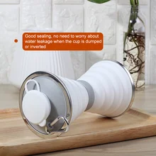 2 цвета 500 мл дорожная чашка силиконовые выдвижные складывающиеся чашки телескопические складывающиеся кофейные чашки уличные спортивные чашки для воды 1 шт