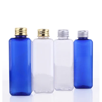 

30pcs,100ml Plastic Lotion Bottles 100ccl Refillable Plastic Shampoo Cosmetic Bottles Aluminum Cap Square Bottles