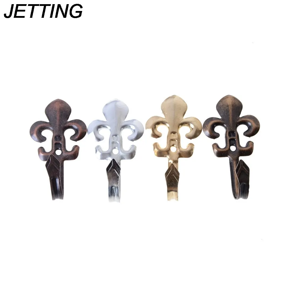 

1 Pair Vintage Hooks for Clothes Coat Hat Bag Towel Hanger Bathroom Wall Hook Plum Blossom Style Antique Hanger Hook