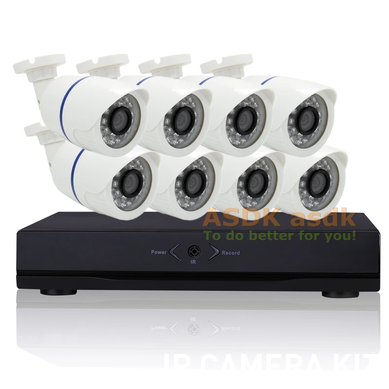 8CH 1080P CCTV AHD камера система комплект 60 футов кабель HD 8 каналов 1080N DVR 8 шт. водонепроницаемый 2.0MP камера безопасности камеры наблюдения