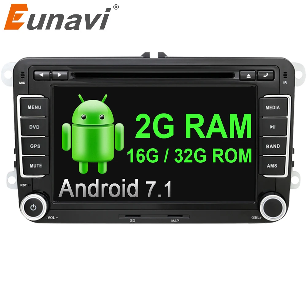 Eunavi 2 din 7 Quad Core android 7 1 font b car b font dvd font