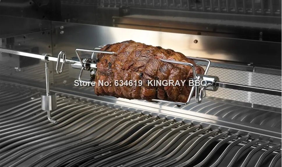 Acquistare Articoli da giardino 40kg Torque Automatic Rotating Bbq Grill Skewer 875mm Length