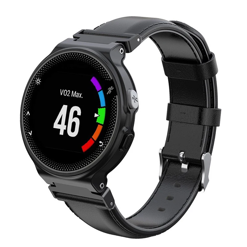 Натуральная кожа Ремешки для часов Garmin Forerunner 220 230 235 620 735 735XT S20 S5 S6 Смарт ремешок для часов спортивный кожаный ремень