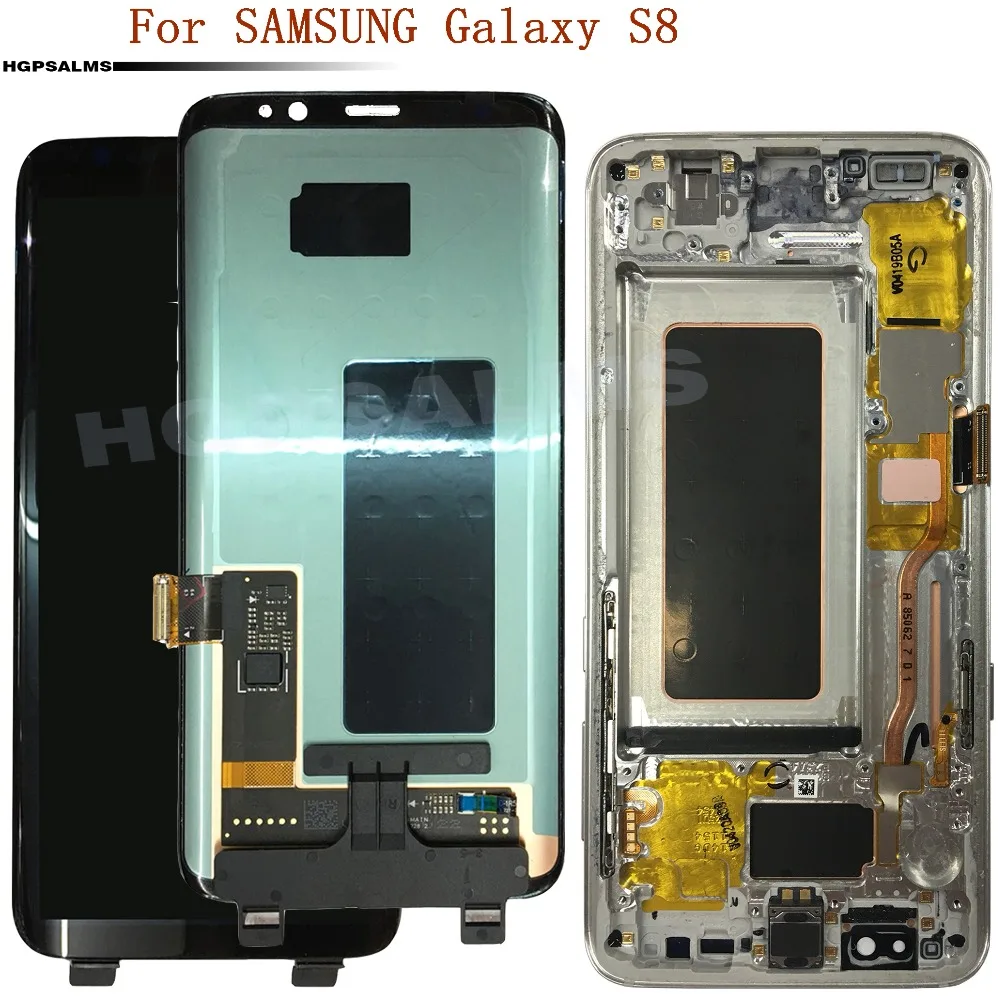 Для SAMSUNG Galaxy S8 ЖК-дисплей сенсорный экран панель Стекло Объектив дигитайзер в
