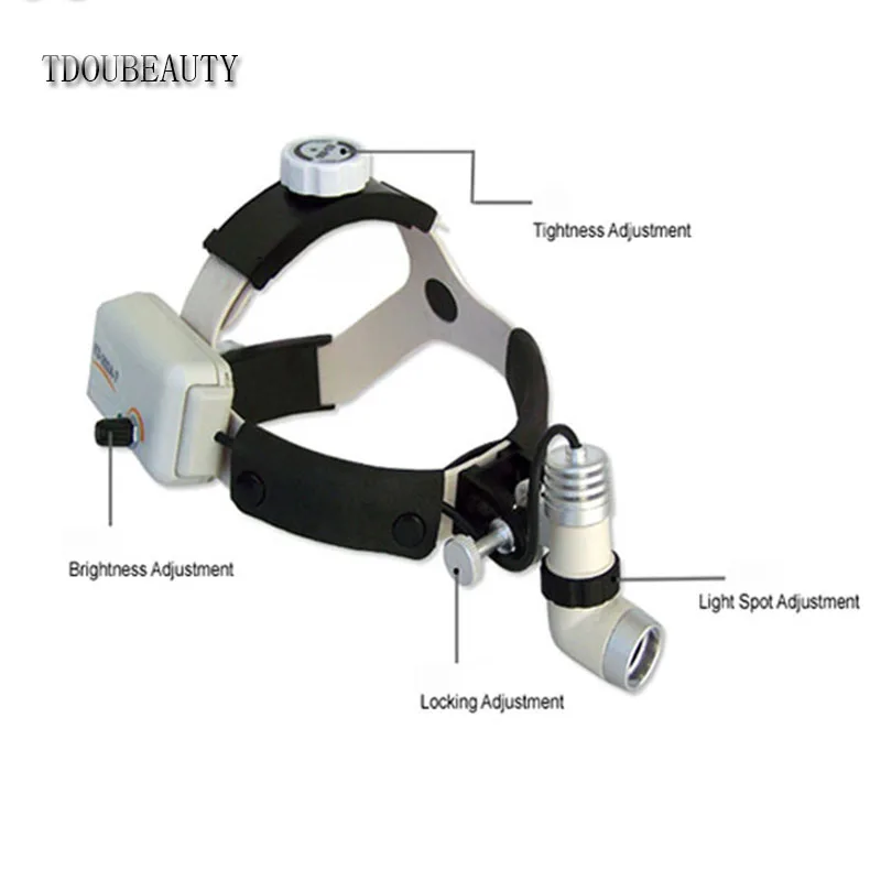 KD-203AY-4 медицинская хирургическая фара Стоматологическая головная лампа 3 Вт точечная Регулируемая яркость 3 Вт с двумя батареями