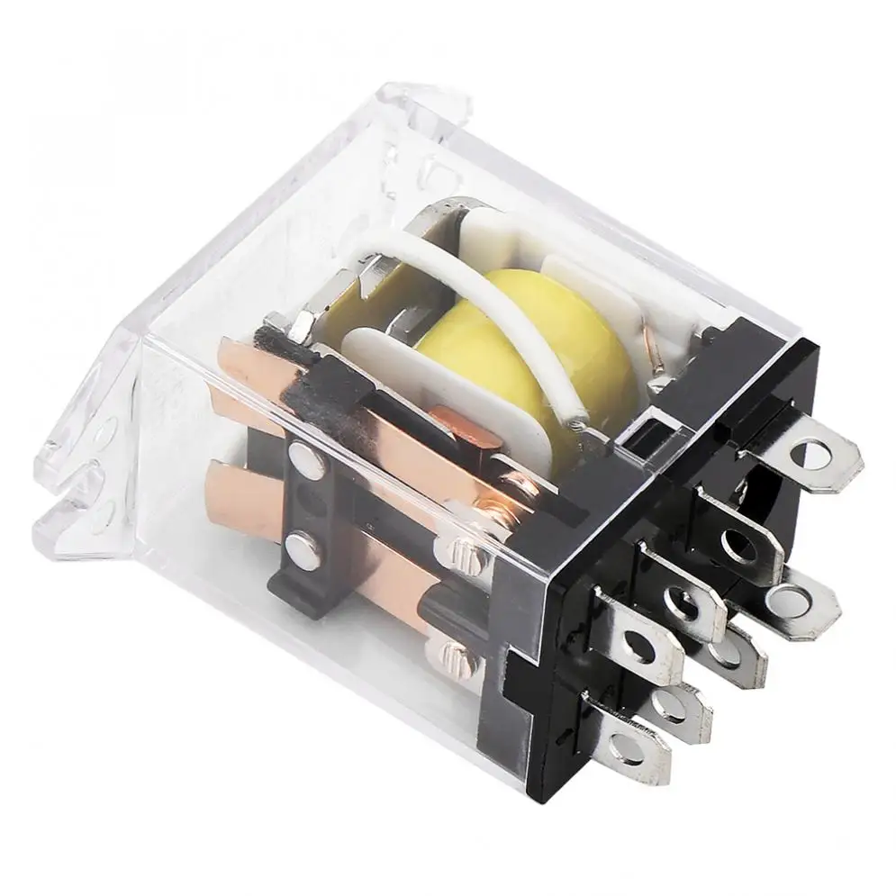 220VAC 10A ABS Sealed Auxiliary Relay with 8 Terminals and Transparent