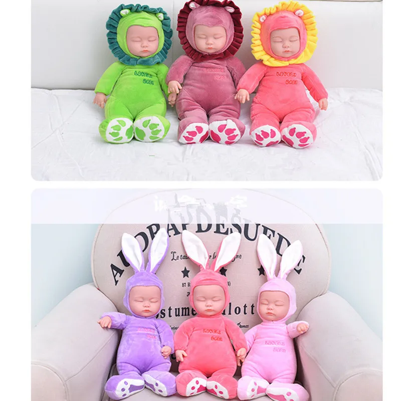 25 cm de pelúcia brinquedos do bebê bonecas reborn boneca brinquedo para crianças acompanhar o sono bonito vinil boneca de pelúcia menina lifelike crianças brinquedos presente