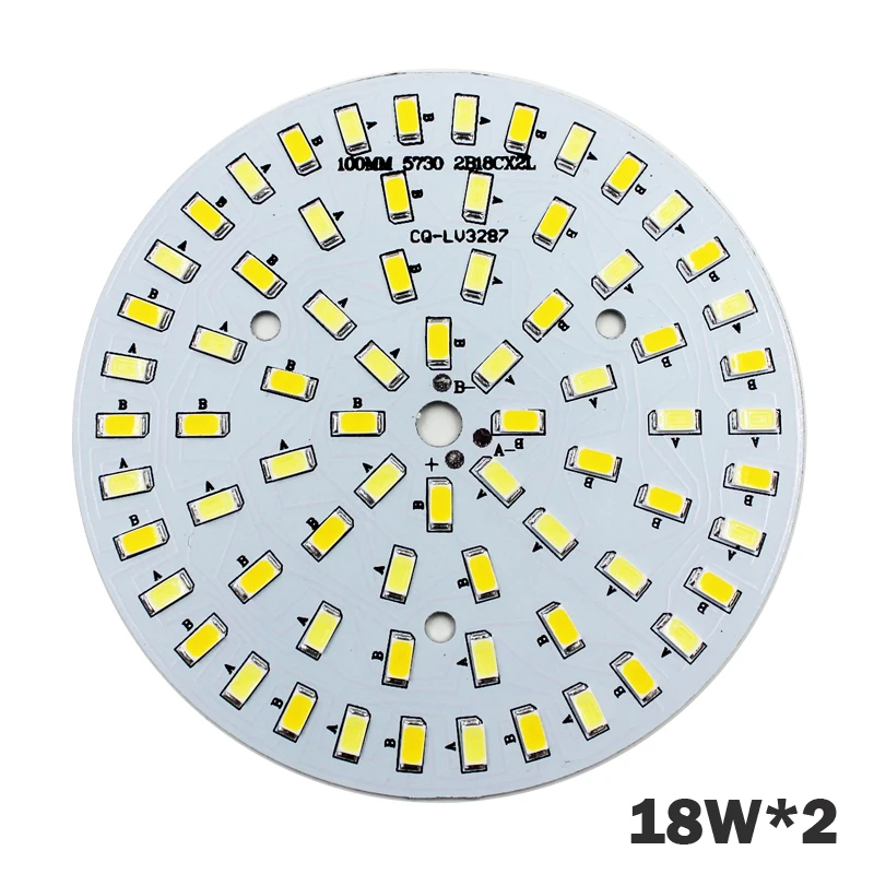 Теплый/Холодный белый два цвета в одном PCB 3 Вт 5 7 9 12 15 18 5630/5730 SMD световая доска