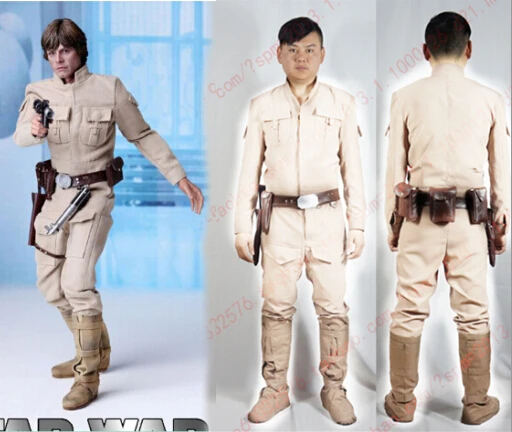 

Star Wars Luke Skywalker Cosplay Costume with shoe covers and waist bag