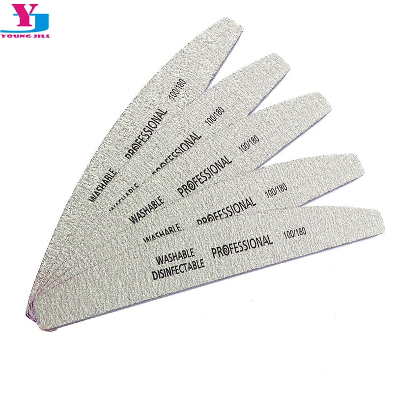 

5Pcs/Lot Nail File 100/180 Sanding Buffer Block Pedicure Manicure Buffing Polish PP Or Wood Professional Files Tool Grey Boat