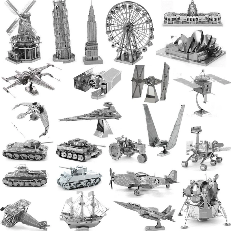 3D Metal Puzzle High quality MIni Fighter Robot Series DIY Laser Cut Puzzles Jigsaw Model For