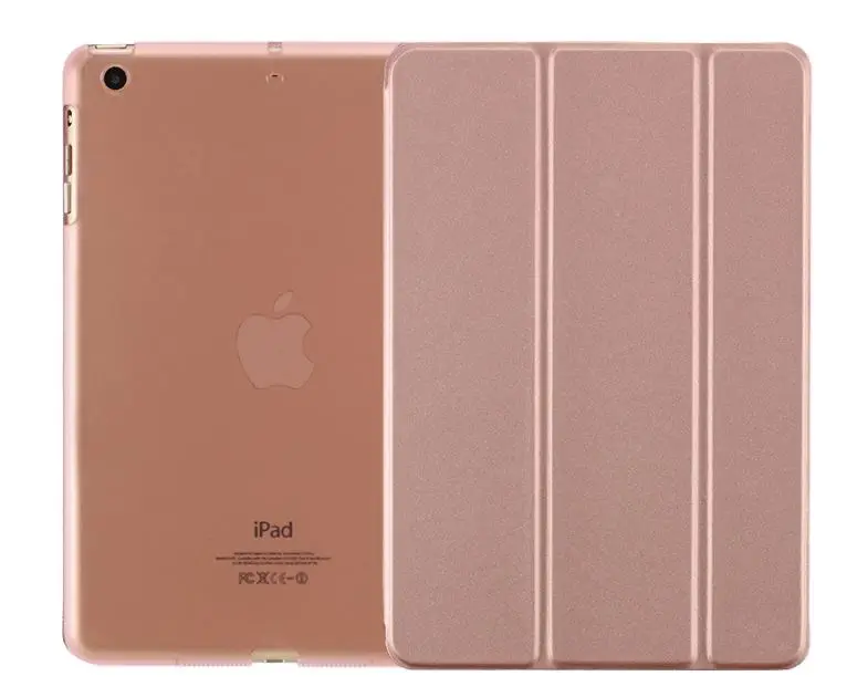 Роскошный ультра тонкий смарт-чехол-книжка с подставкой из искусственной кожи чехол для iPad 2/3/4 6 mini air 11 pro retina интеллектуальной покоя - Цвет: Rose