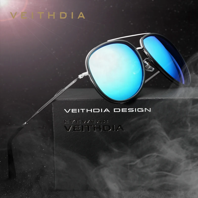 Бренд VEITHDIA модные солнцезащитные очки поляризационные цветное покрытие