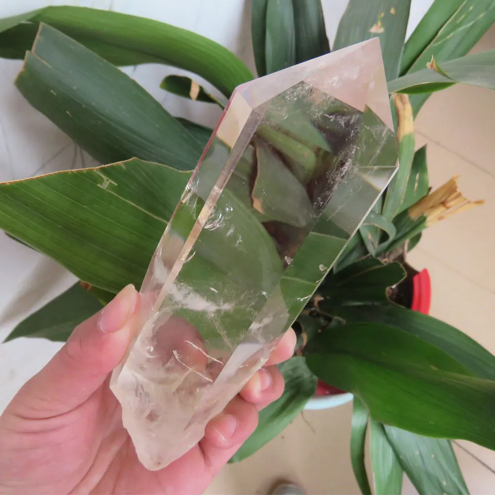 

RARE! AAAA++ 422g Natural Clear Quartz Crystal Wand Single Terminated Point Polished Reiki Healing Mineral Quartz Crystal Stones
