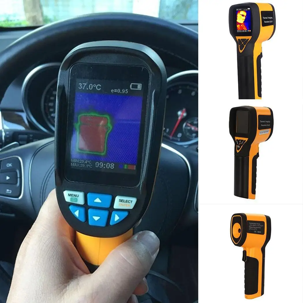 

Outdoor Handheld Infrared Digital Thermometer Thermal 0~50C Imaging Home, Outdoor, etc. Camera 2% 1024 Pixel