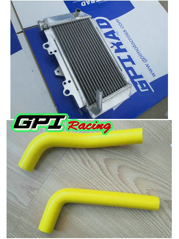 aluminum racing Radiator +yellow hose for Yamaha YFZ450 YFZ 450 2004 2003 2005 2006 high-per. |