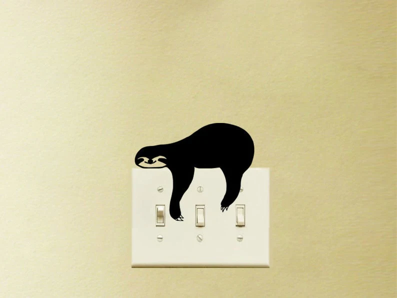 

Lazy Obese Meek On The Ground Light Switch Stickers And Graphics For Children Boy Room Home Design Decal GA420