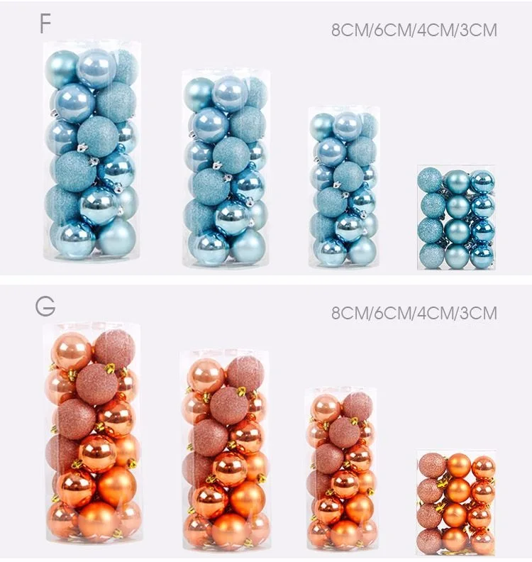 24 шт./лот, яркие блестящие Рождественские шары, натальные украшения, рождественские елочные декоративные шары, рождественские подвесные украшения, подарок