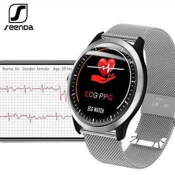 

SeenDa ECG PPG Smart Watch Fitness Tracker Heart Rate Monitor Android IOS Smartwatch OLED Color Screen Smartwatch