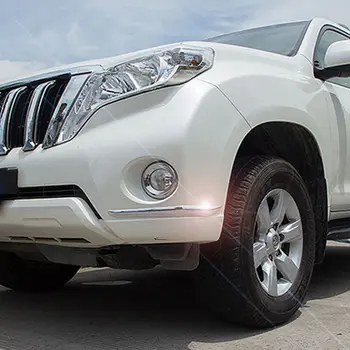 

For Toyota Land Cruiser 150 Prado LC150 FJ150 2010-2017 ABS Chrome Front Corner Trim Bumper Guard Styling Accessory