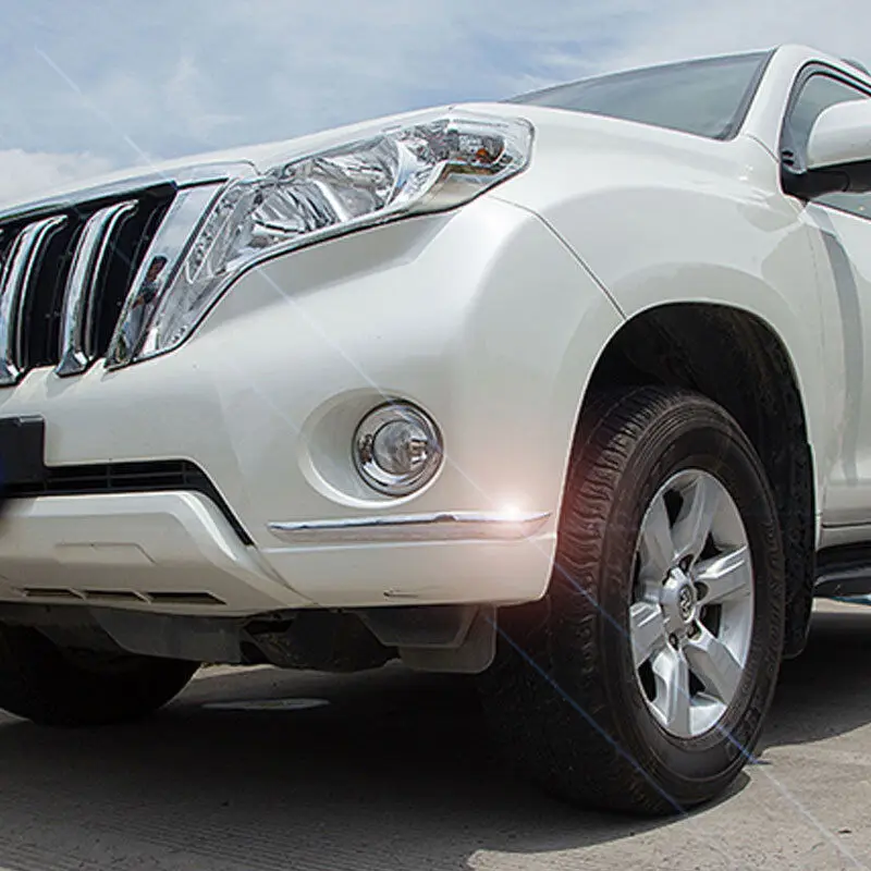 Для Toyota Land Cruiser 150 Prado LC150 FJ150 2010-2017 ABS Хромированная передняя угловая отделка Бампер