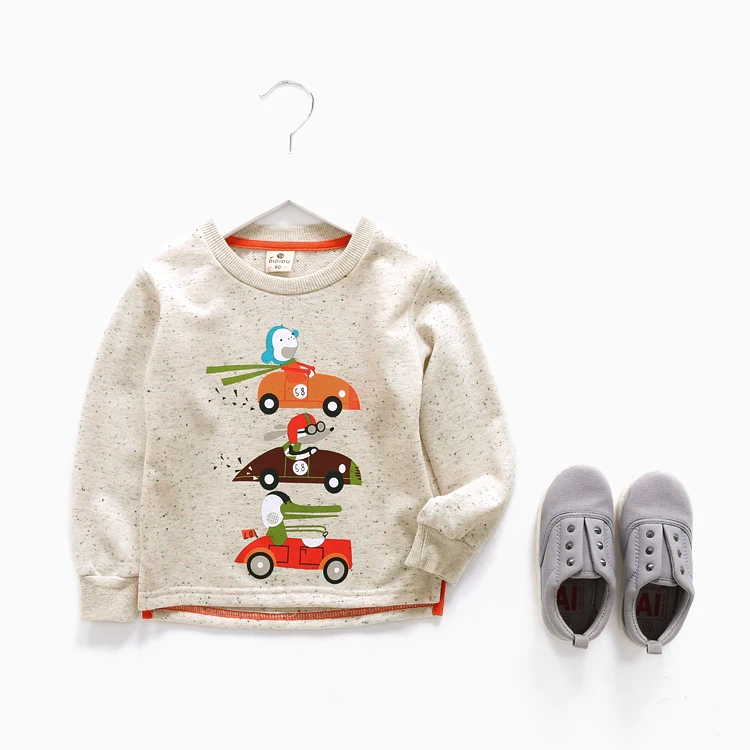 

Small car 2017 new kids spring stamp sweater boy baby jacket sleeves