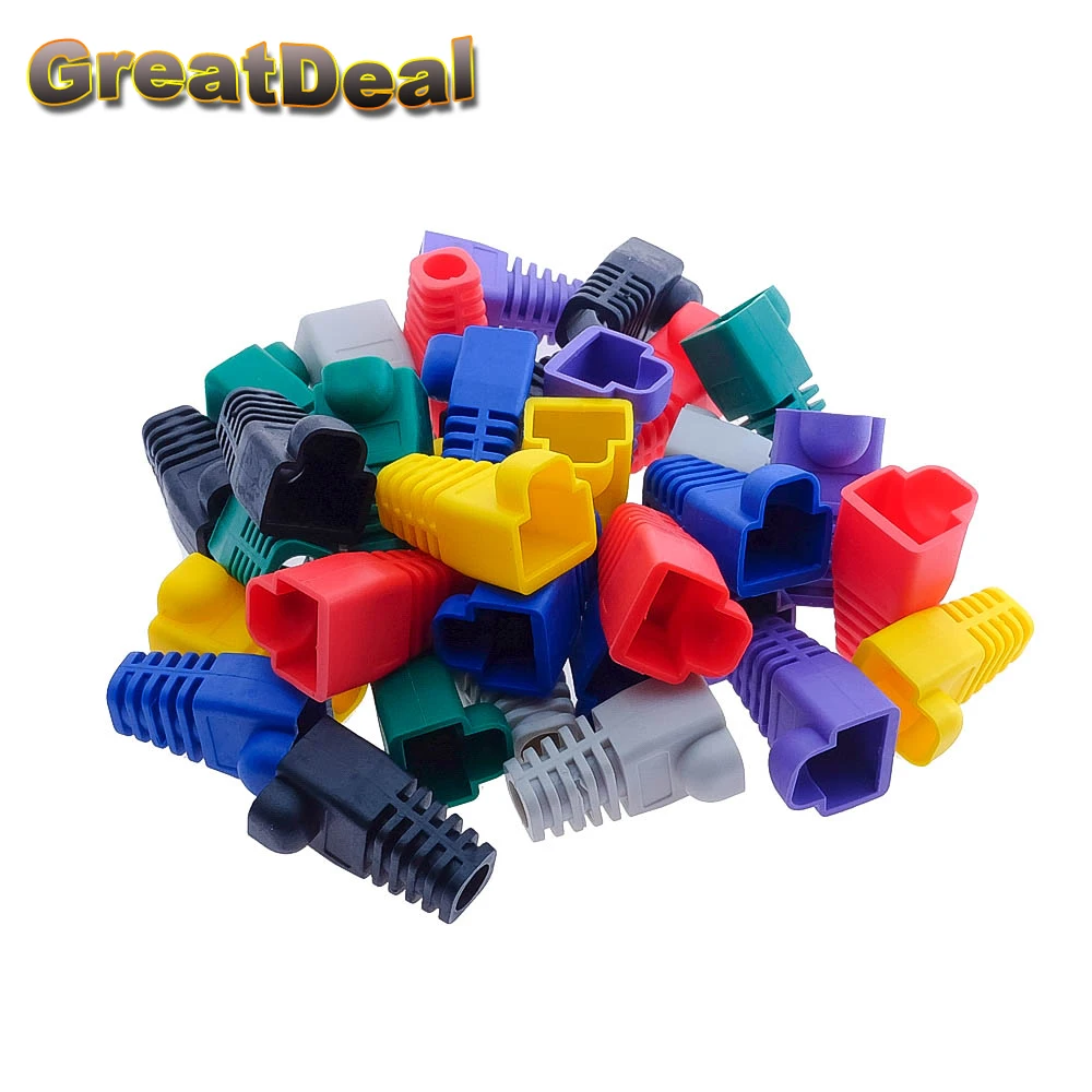 50/100/500x Colorful RJ45 Connector CAT5 CAT5e Cat6 Modular Cable Plugs Network Ethernet Crystal Plug RJ45 Connectors HY1544