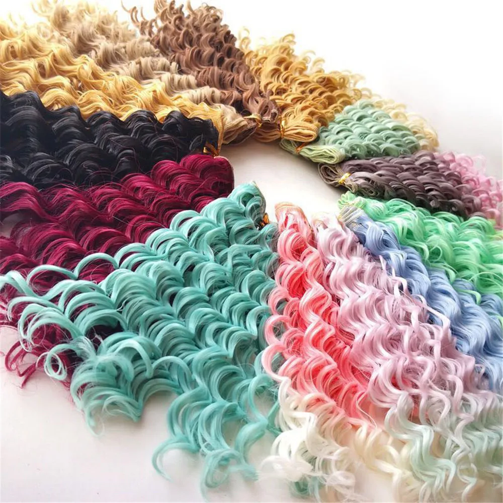 

1pc 20cm Curly High-temperature Fiber Hair Extensions for Kurhn BJD SD Pullip Blyth American Dolls DIY Handmade Doll Hair Wigs