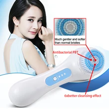 Очищающая щетка для лица, глубокие поры, Электрический очищающий массажер, Отшелушивающий Скруббер для кожи, KD-3033SA
