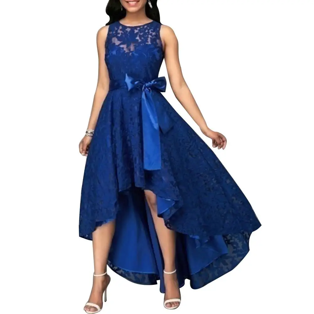 

Elegant Dresses Long 2019 Ever Pretty Women's Sexy A-line Sleeveless O-neck Chiffon Lace Cheap Evening Party Gowns 2019
