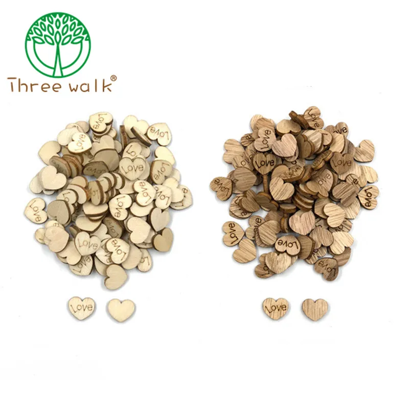 

100pcs Heart-Shaped Love Wooden Beads For Jewelry making Pacifier Clip Spacer Beads DIY