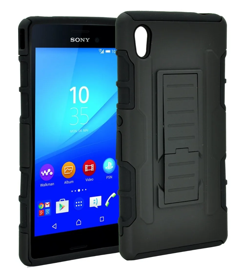 Панцири чехол для Coque Sony Xperia M4 Aqua противоударный + ремень клип кобура | Мобильные