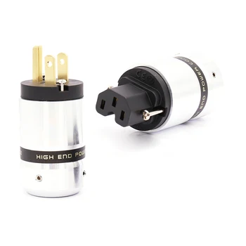 

OYAIDE style 24K Gold Plated US Power Plug IEC Connecter DIY Audio Power Cable