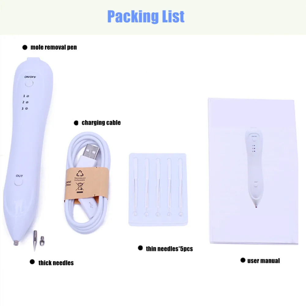 Beauty Mole Removal Sweep Pen Rechargeable Moles Spots Warts Verrucas Tattoos Removing Device Microplasma Remove Spot Machine (9)