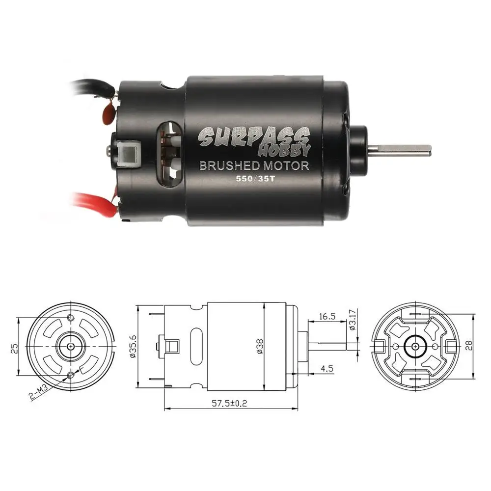 Запчасти для мотора SURPASSHOBBY 550 21T 1/10 RC автомобиля дрифт-тур внедорожный гусеничный