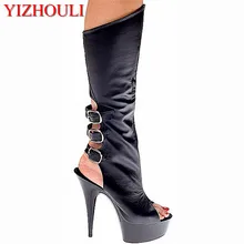 Сапоги на высоком каблуке 15 см; ботильоны; полуботинки; пикантные модели; обувь для сцены; танцевальная обувь