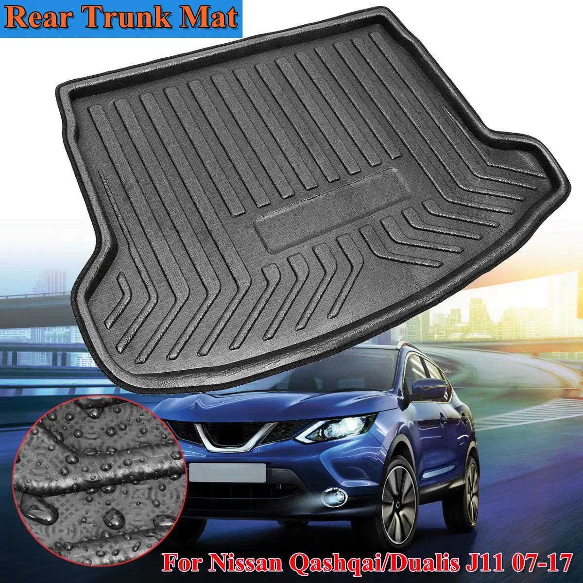 Rear Cargo Boot Liner Trunk Floor Mat Tray Carpet Mats Mud Kick For