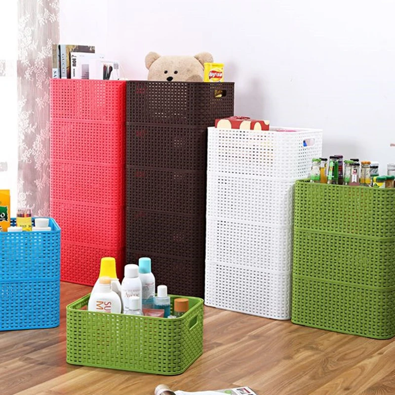 

Stackable Plastic Storage Basket Toy Sundries Storage Box