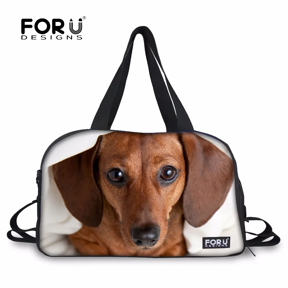 FORUDESIGNS Sport Bags for Fitness Gym Bag Women Dachshund Dog Printing Athletic Bag Outdoor Large Tote Shoes Pocket Travel Bags