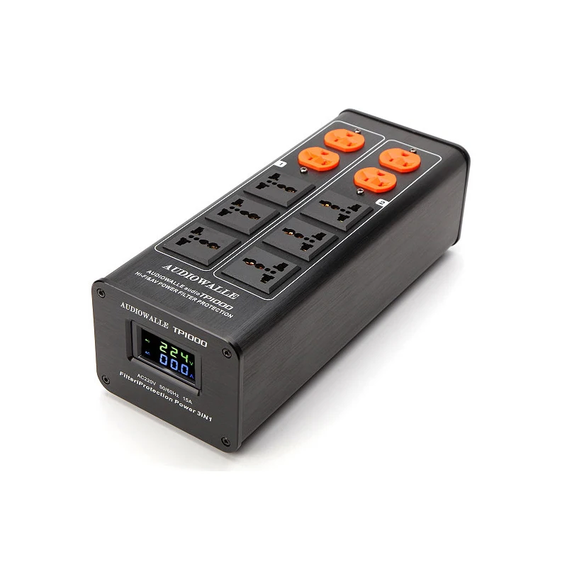 Audiowalle TP1000 Hi Fi Сетевой фильтр розетка с защитой от молний и функция отображения