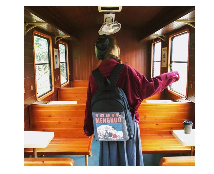 Menghuo Women Waterproof Nylon Backpacks Female Printed School Backpack for Girls Fashion Travel Bag Bolsas Mochilas Sac A Dos_13