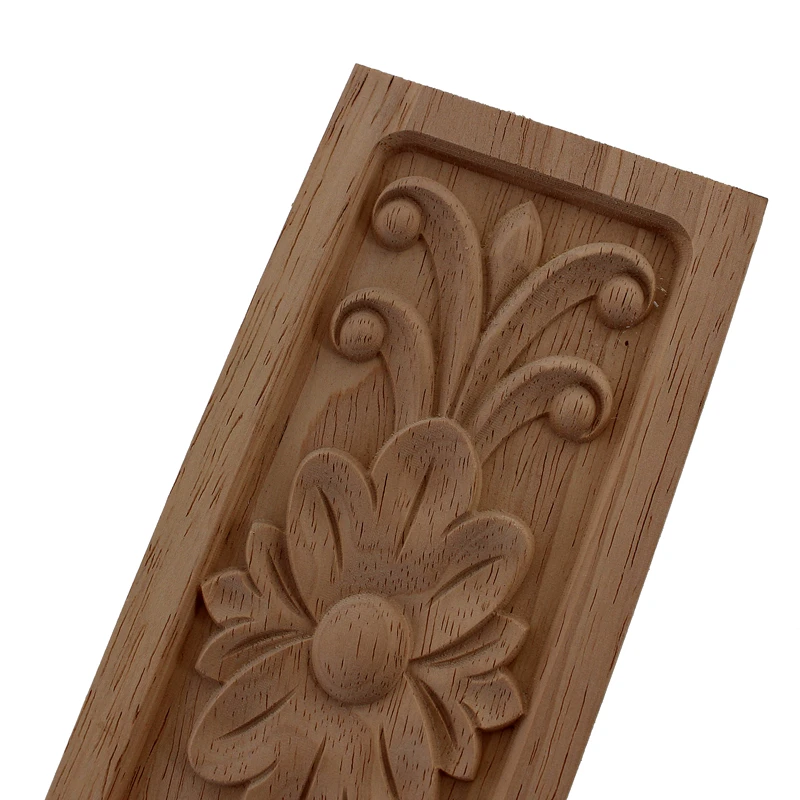 VZLX Творческий нерегулярные цветок резьба мебель, двери шкафа аппликация морской Home Decor деревянные молдинги фигурки