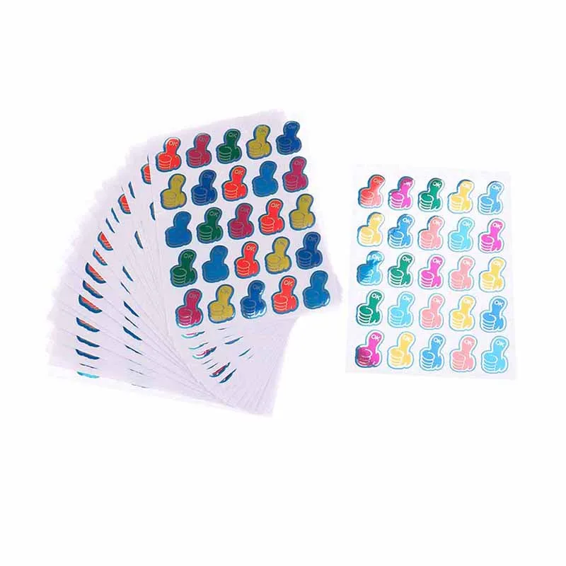 

20pcs/2packs Thumbs OK Sticker 13cm * 9.5 cm Paper Children Stickers Thumbs OK Stickers Teachers Reward Stickers