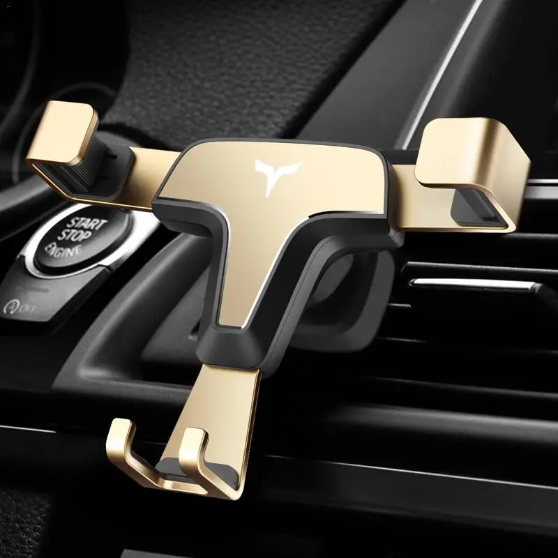 Car Phone Holder Universal Air Vent Mount Metal Gravity Mobile Phones