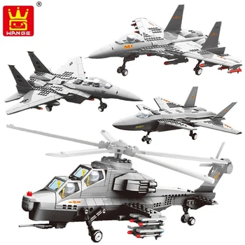 

Wange Technic Modern War Helicopter The LeSet Military Planes Gunship Fighter Jets Model Building Blocks Bricks Toys Boy Gfits