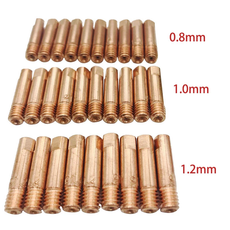 10Pcs MB-15AK M625Mm MIG/MAG Welding Torch Contact Tip Gas Nozzle 0.8/1.0/1.2Mm 1 2mm 10Pcs MB-15AK M625Mm MIG/MAG Welding Torch Contact Tip Gas Nozzle 0.8/1.0/1.2Mm 1 2mm