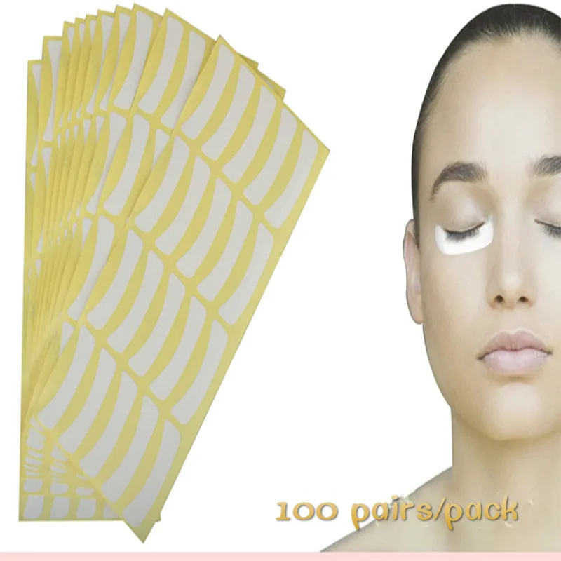 

Hot 100pairs/pack Paper Patches Eyelash Under Eye Pads Lash Eyelash Extension Paper Patches Eye Tips Sticker Wraps Make Up Tools